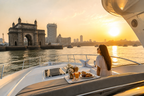 Sunrise Yacht Cruise in Mumbai | Watch Sunrise from the Arabian Sea - private yacht charter in Mumbai